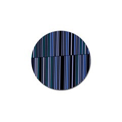 Shades Of Blue Stripes Striped Pattern Golf Ball Marker (4 Pack)