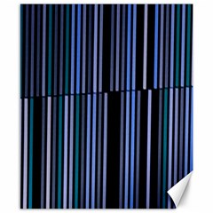 Shades Of Blue Stripes Striped Pattern Canvas 8  X 10  by yoursparklingshop