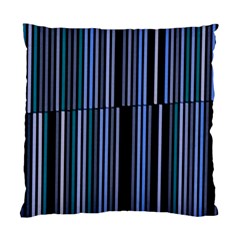 Shades Of Blue Stripes Striped Pattern Standard Cushion Case (one Side) by yoursparklingshop