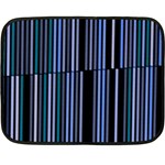 Shades of Blue Stripes Striped Pattern Double Sided Fleece Blanket (Mini)  35 x27  Blanket Front