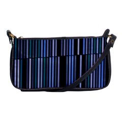 Shades Of Blue Stripes Striped Pattern Shoulder Clutch Bags by yoursparklingshop