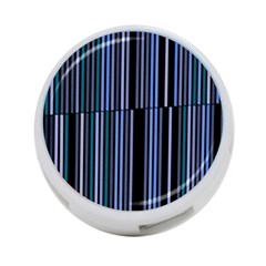 Shades Of Blue Stripes Striped Pattern 4-port Usb Hub (one Side) by yoursparklingshop