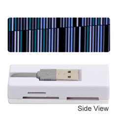 Shades Of Blue Stripes Striped Pattern Memory Card Reader (stick)  by yoursparklingshop