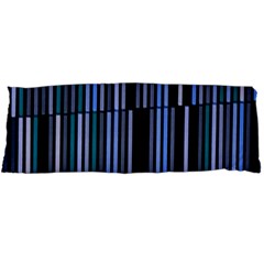 Shades Of Blue Stripes Striped Pattern Body Pillow Case Dakimakura (two Sides) by yoursparklingshop