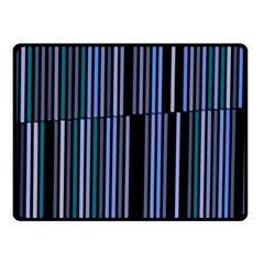 Shades Of Blue Stripes Striped Pattern Double Sided Fleece Blanket (small)  by yoursparklingshop