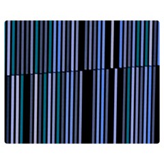 Shades Of Blue Stripes Striped Pattern Double Sided Flano Blanket (medium)  by yoursparklingshop