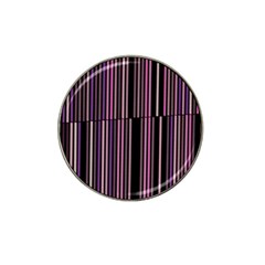 Shades Of Pink And Black Striped Pattern Hat Clip Ball Marker