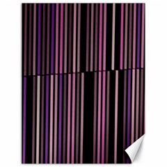 Shades Of Pink And Black Striped Pattern Canvas 18  X 24   by yoursparklingshop