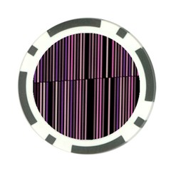 Shades Of Pink And Black Striped Pattern Poker Chip Card Guard by yoursparklingshop