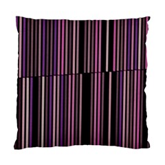 Shades Of Pink And Black Striped Pattern Standard Cushion Case (two Sides) by yoursparklingshop