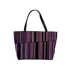 Shades Of Pink And Black Striped Pattern Shoulder Handbags by yoursparklingshop