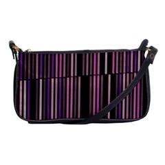 Shades Of Pink And Black Striped Pattern Shoulder Clutch Bags by yoursparklingshop