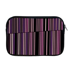 Shades Of Pink And Black Striped Pattern Apple Macbook Pro 17  Zipper Case by yoursparklingshop