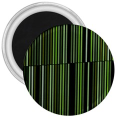 Shades Of Green Stripes Striped Pattern 3  Magnets by yoursparklingshop