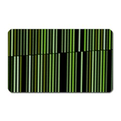 Shades Of Green Stripes Striped Pattern Magnet (rectangular) by yoursparklingshop