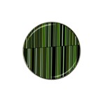 Shades of Green Stripes Striped Pattern Hat Clip Ball Marker Front