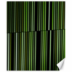 Shades Of Green Stripes Striped Pattern Canvas 8  X 10  by yoursparklingshop