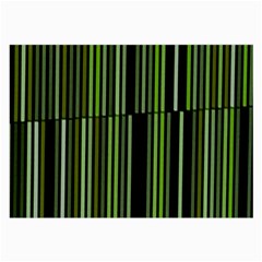 Shades Of Green Stripes Striped Pattern Large Glasses Cloth (2-side) by yoursparklingshop