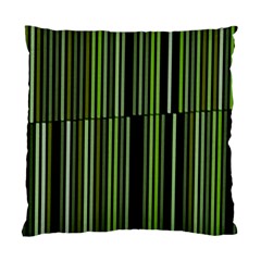 Shades Of Green Stripes Striped Pattern Standard Cushion Case (two Sides) by yoursparklingshop