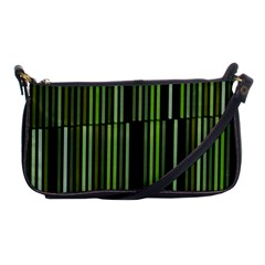 Shades Of Green Stripes Striped Pattern Shoulder Clutch Bags by yoursparklingshop