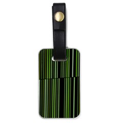 Shades Of Green Stripes Striped Pattern Luggage Tags (one Side)  by yoursparklingshop