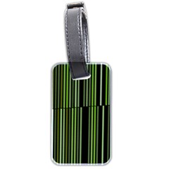 Shades Of Green Stripes Striped Pattern Luggage Tags (two Sides) by yoursparklingshop