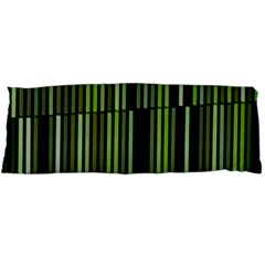 Shades Of Green Stripes Striped Pattern Body Pillow Case Dakimakura (two Sides) by yoursparklingshop