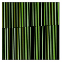 Shades Of Green Stripes Striped Pattern Large Satin Scarf (square) by yoursparklingshop