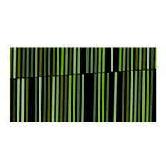 Shades Of Green Stripes Striped Pattern Satin Wrap by yoursparklingshop