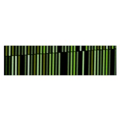 Shades Of Green Stripes Striped Pattern Satin Scarf (oblong) by yoursparklingshop