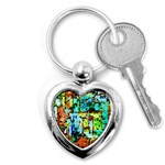 Birds   Caged And Free Key Chains (Heart)  Front