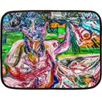 Budha Denied The Shine Of The World Fleece Blanket (Mini) 35 x27  Blanket