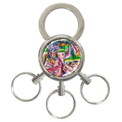 Budha Denied The Shine Of The World 3-ring Key Chains