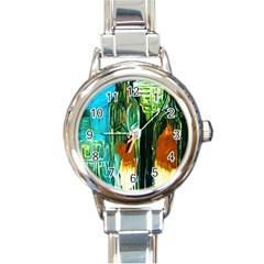 Ceramics Of Ancient Land 2 Round Italian Charm Watch by bestdesignintheworld