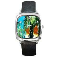 Ceramics Of Ancient Land 2 Square Metal Watch by bestdesignintheworld