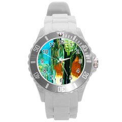 Ceramics Of Ancient Land 2 Round Plastic Sport Watch (l) by bestdesignintheworld