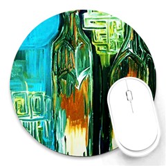 Ceramics Of Ancient Land 2 Round Mousepads by bestdesignintheworld