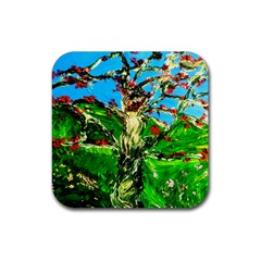 Coral Tree 2 Rubber Coaster (square)  by bestdesignintheworld