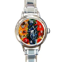 1 Butterfly 1 Round Italian Charm Watch by bestdesignintheworld