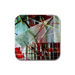 Hidden Strings Of Urity 10 Rubber Square Coaster (4 Pack)  by bestdesignintheworld