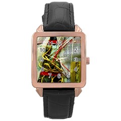 Hidden Strings Of Purity 15 Rose Gold Leather Watch  by bestdesignintheworld