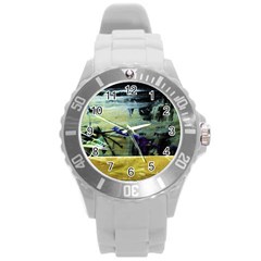 Hidden Strings Of Purity 9 Round Plastic Sport Watch (l) by bestdesignintheworld