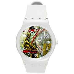 Hidden Strings Of Purity 15 Round Plastic Sport Watch (m) by bestdesignintheworld