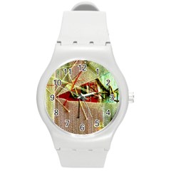 Hidden Strings Of Purity 12 Round Plastic Sport Watch (m) by bestdesignintheworld