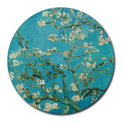 Almond Blossom  Round Mousepads by Valentinaart