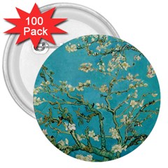 Almond Blossom  3  Buttons (100 Pack)  by Valentinaart