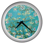 Almond Blossom  Wall Clocks (Silver)  Front