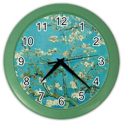 Almond Blossom  Color Wall Clocks by Valentinaart