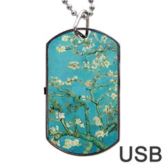 Almond Blossom  Dog Tag Usb Flash (two Sides) by Valentinaart