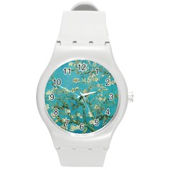 Almond Blossom  Round Plastic Sport Watch (m) by Valentinaart